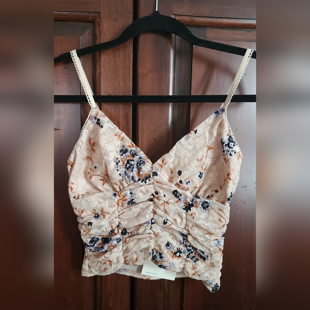 Urban Renewal Beige and Blue Patterned Dress